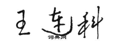駱恆光王連科草書個性簽名怎么寫