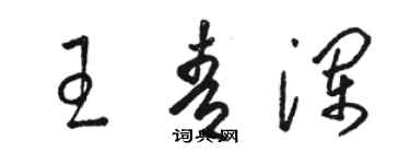 駱恆光王青瀾草書個性簽名怎么寫