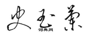 駱恆光史玉蘭草書個性簽名怎么寫