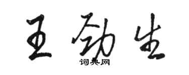駱恆光王勁生行書個性簽名怎么寫