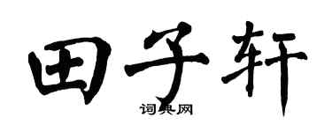 翁闓運田子軒楷書個性簽名怎么寫