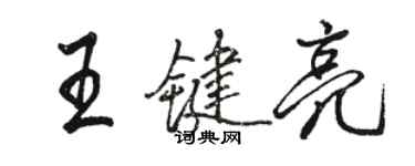 駱恆光王鍵亮行書個性簽名怎么寫