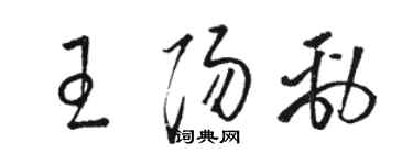 駱恆光王陽勁草書個性簽名怎么寫