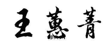 胡問遂王蕙菁行書個性簽名怎么寫