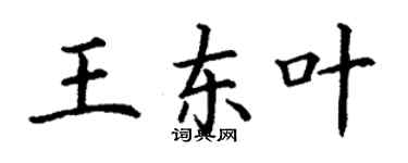 丁謙王東葉楷書個性簽名怎么寫