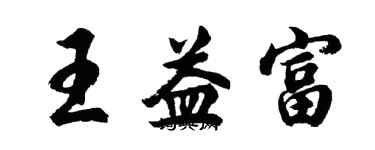 胡問遂王益富行書個性簽名怎么寫