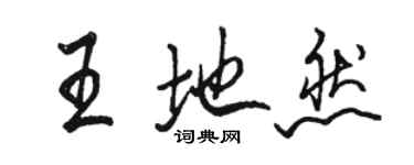 駱恆光王地然行書個性簽名怎么寫