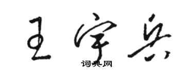 駱恆光王宇兵草書個性簽名怎么寫