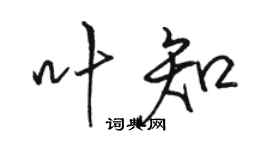 駱恆光葉知行書個性簽名怎么寫