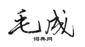 駱恆光毛成行書個性簽名怎么寫