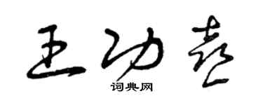 曾慶福王功喜草書個性簽名怎么寫