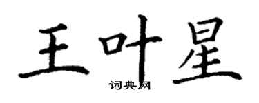 丁謙王葉星楷書個性簽名怎么寫