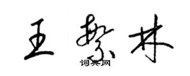 梁錦英王繁林草書個性簽名怎么寫