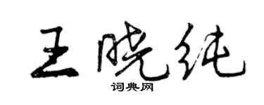 曾慶福王曉純行書個性簽名怎么寫