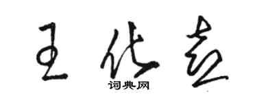 駱恆光王化喜草書個性簽名怎么寫