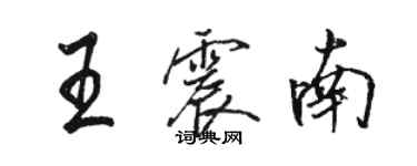 駱恆光王震南行書個性簽名怎么寫