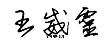 朱錫榮王威靈草書個性簽名怎么寫