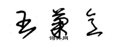 朱錫榮王菊意草書個性簽名怎么寫