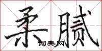 駱恆光柔膩楷書怎么寫