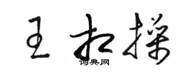 駱恆光王相操草書個性簽名怎么寫