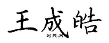 丁謙王成皓楷書個性簽名怎么寫