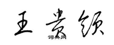 梁錦英王貴領草書個性簽名怎么寫