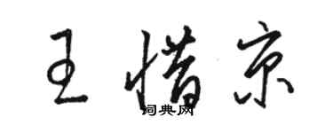 駱恆光王惜京草書個性簽名怎么寫