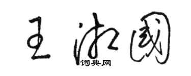 駱恆光王湘國草書個性簽名怎么寫