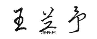 駱恆光王蘭予行書個性簽名怎么寫