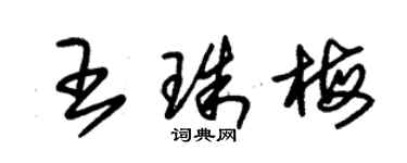 朱錫榮王珠梅草書個性簽名怎么寫