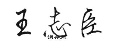 駱恆光王志臣行書個性簽名怎么寫