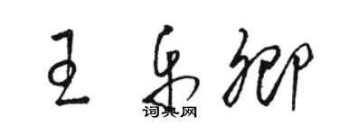 駱恆光王樂卿草書個性簽名怎么寫