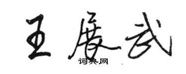 駱恆光王展武行書個性簽名怎么寫