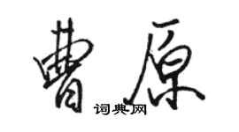 駱恆光曹原行書個性簽名怎么寫