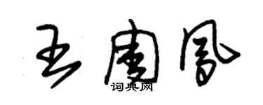 朱錫榮王周鳳草書個性簽名怎么寫