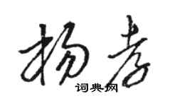 駱恆光楊孝草書個性簽名怎么寫