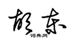 朱錫榮胡東草書個性簽名怎么寫