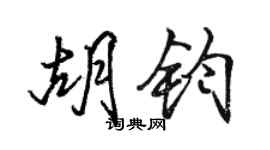 駱恆光胡鈞行書個性簽名怎么寫