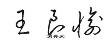 駱恆光王良愉草書個性簽名怎么寫