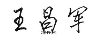 駱恆光王昌軍行書個性簽名怎么寫