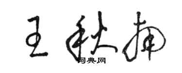 駱恆光王秋南草書個性簽名怎么寫