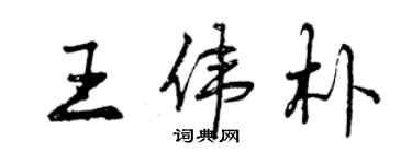 曾慶福王偉朴行書個性簽名怎么寫