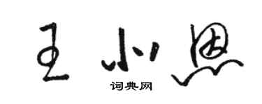 駱恆光王北恩草書個性簽名怎么寫