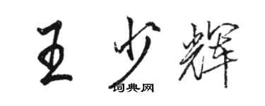 駱恆光王少輝行書個性簽名怎么寫