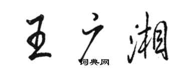 駱恆光王廣湘行書個性簽名怎么寫