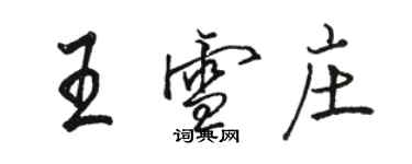 駱恆光王雪莊行書個性簽名怎么寫