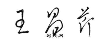 駱恆光王昌芹草書個性簽名怎么寫