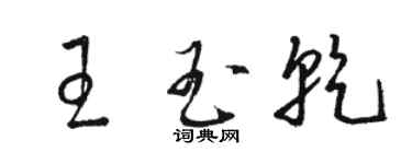 駱恆光王玉乾草書個性簽名怎么寫
