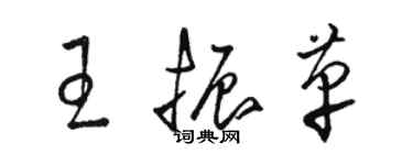 駱恆光王振革草書個性簽名怎么寫