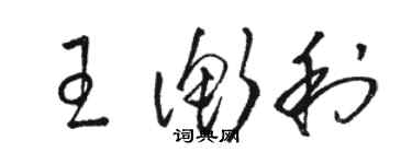 駱恆光王衡利草書個性簽名怎么寫